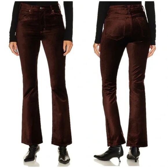 Agolde Pants - AGOLDE $238 Nico Velvet Boot Cut Pant in Choc.olate Milk Size 27